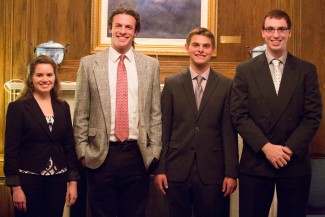 Finalists Rebeccas Shasberger, Seth Gruber, Riley Svikhart and Michael Deiana