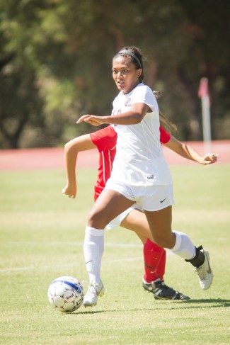 Junior midfielder Tiffany Dimaculangan 