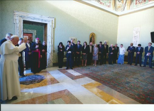 President Beebe (far right) and the pope