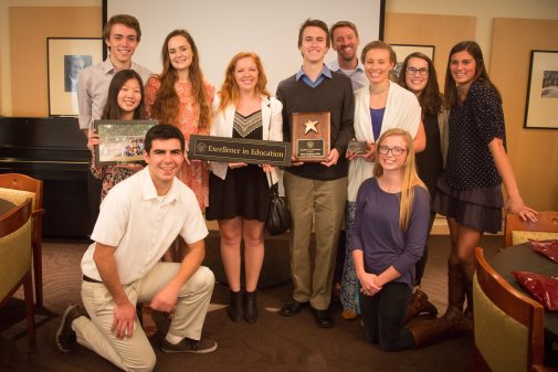 Westmont honored Nathan Rennacker, Iris Gau, Marcos Morales, Stevie O’Connor, Lily Smith, Peter Greig, Jamie DeVries, Emily Allen, Jillian Wilber, Megan Bergthold and Remi Jayaraman