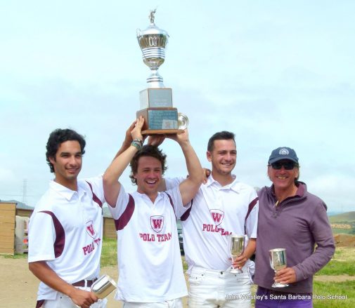 Mike Esparza, Carey Osimo, Tony Uretz and Coach John Westley (courtesy Santa Barbara Polo School)