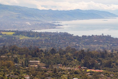 The Ventura coastline visible from above Westmont